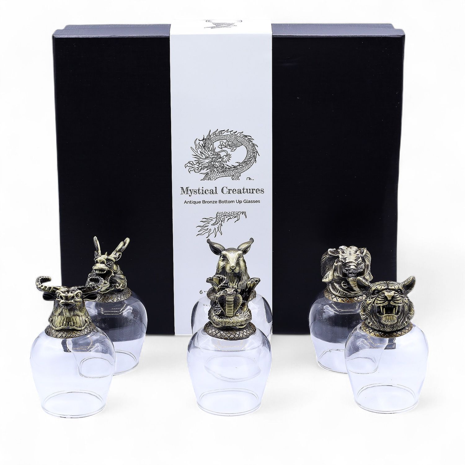 Ondersteboven glazen 100ml - mystieke wezens