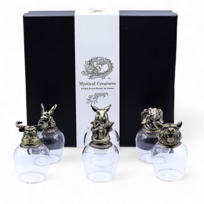 Ondersteboven glazen 100ml - mystieke wezens