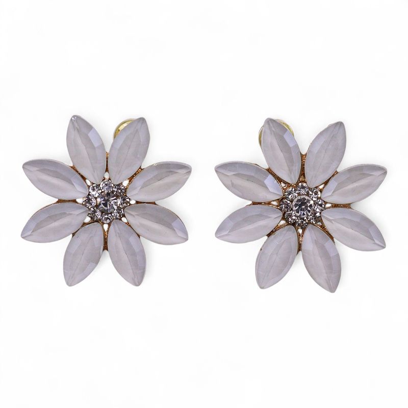 Parel - bloemen oorbellen