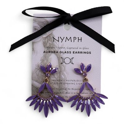 Lavendel - lange druppel oorbellen