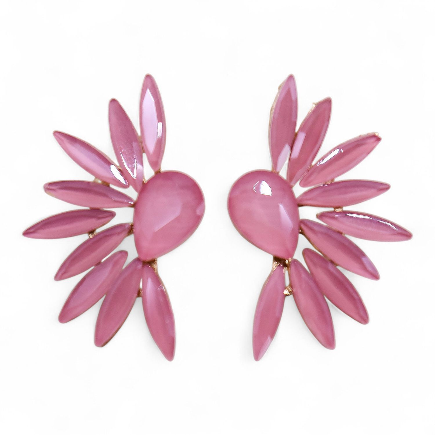 Roze - engelenvleugels oorbellen