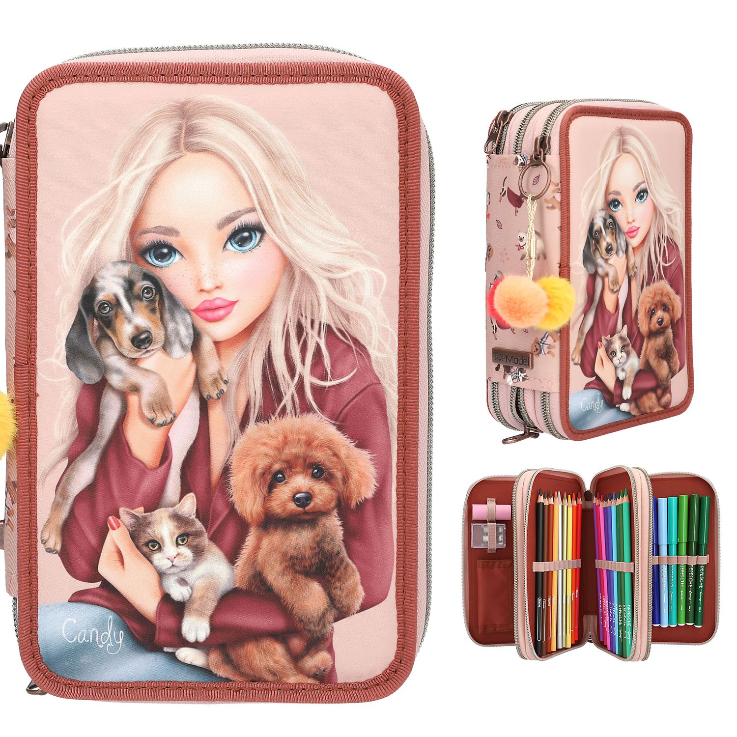 TOPModel 3-vaks etui FUR EVER FRIENDS