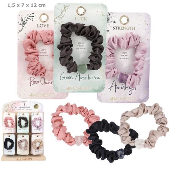 Heart moments scrunchies met edelsteen