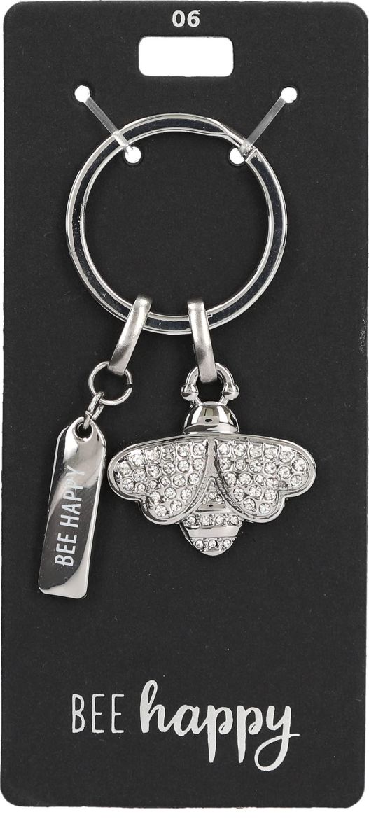 Glamour sleutelhanger bee happy
