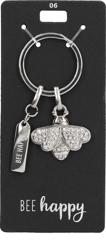 Glamour sleutelhanger bee happy
