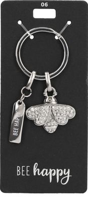 Glamour sleutelhanger bee happy