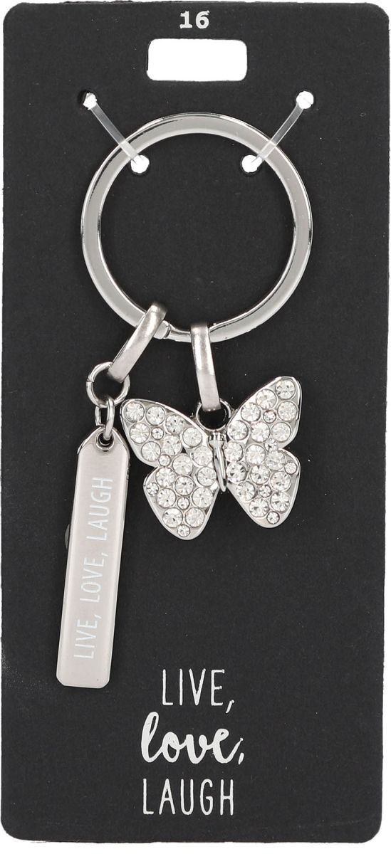 Glamour sleutelhanger live, love, laugh