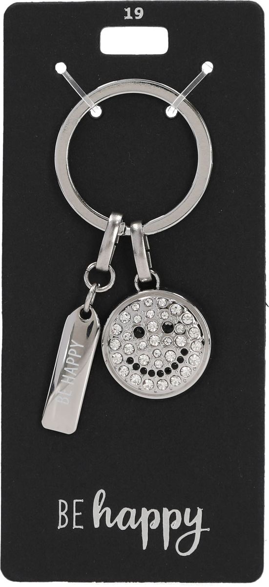 Glamour sleutelhanger be happy