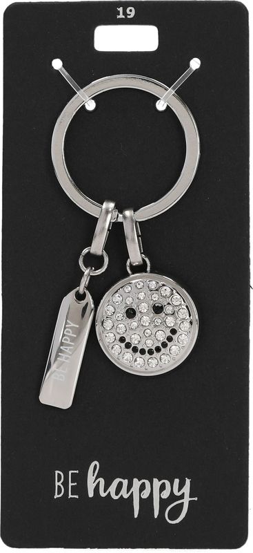 Glamour sleutelhanger be happy