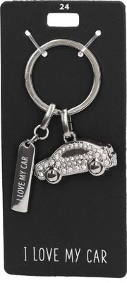 Glamour sleutelhanger I love my car