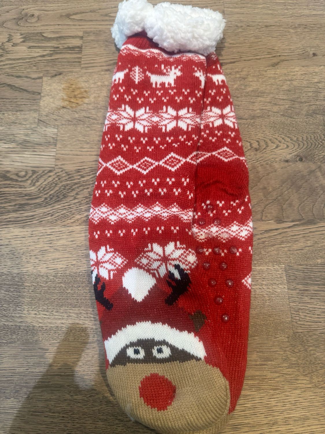 Kerstsokken rendier rood