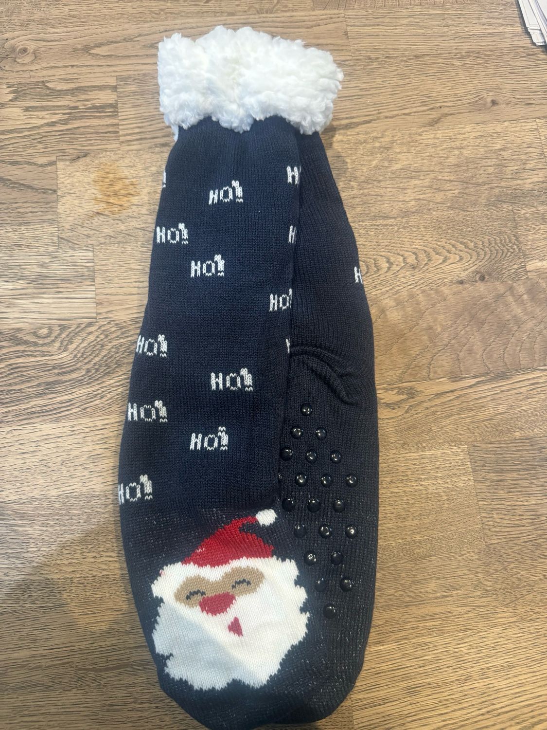 Kerstsokken kerstman donkerblauw