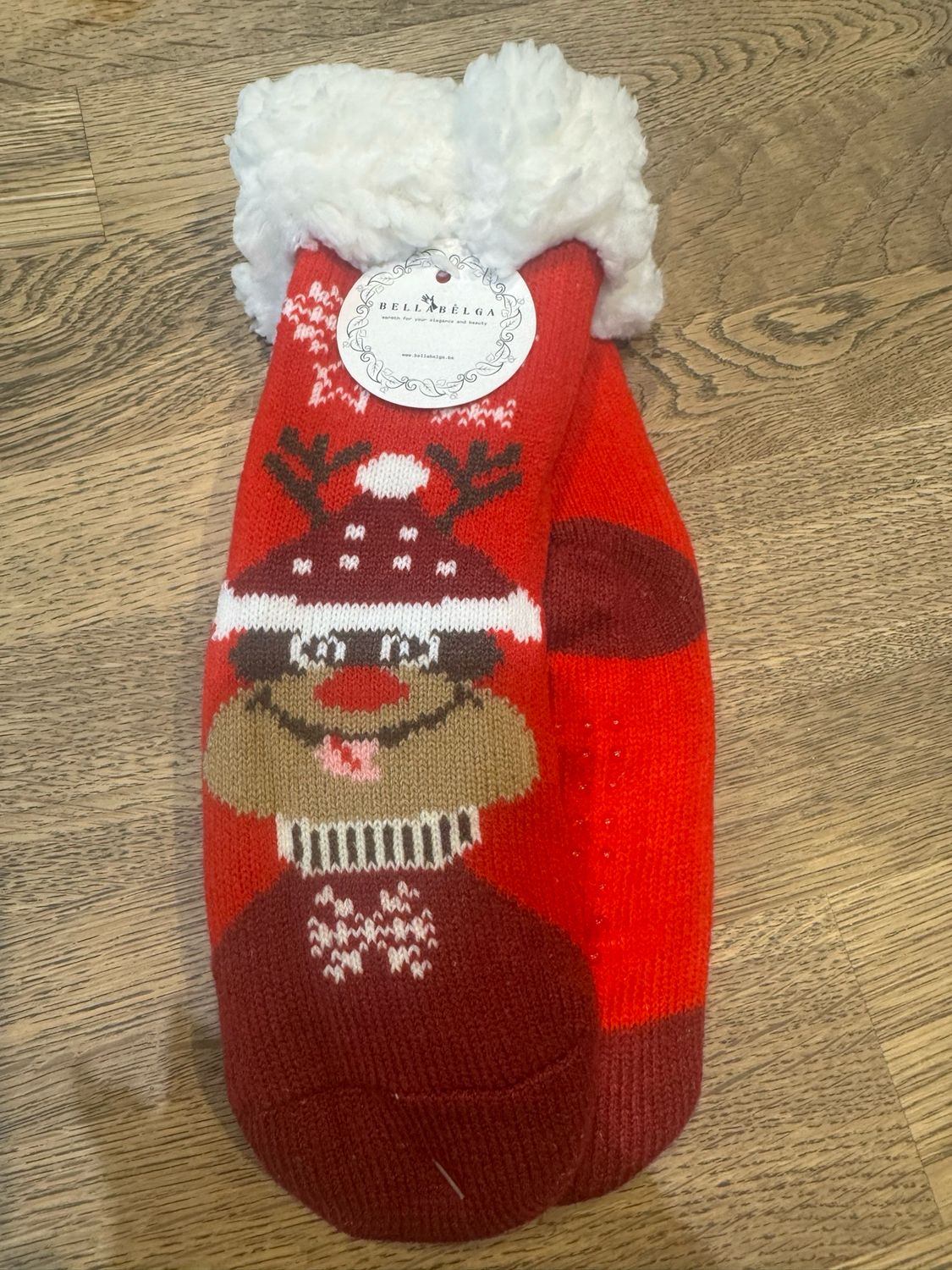 Kerstsokken kids rendier met trui