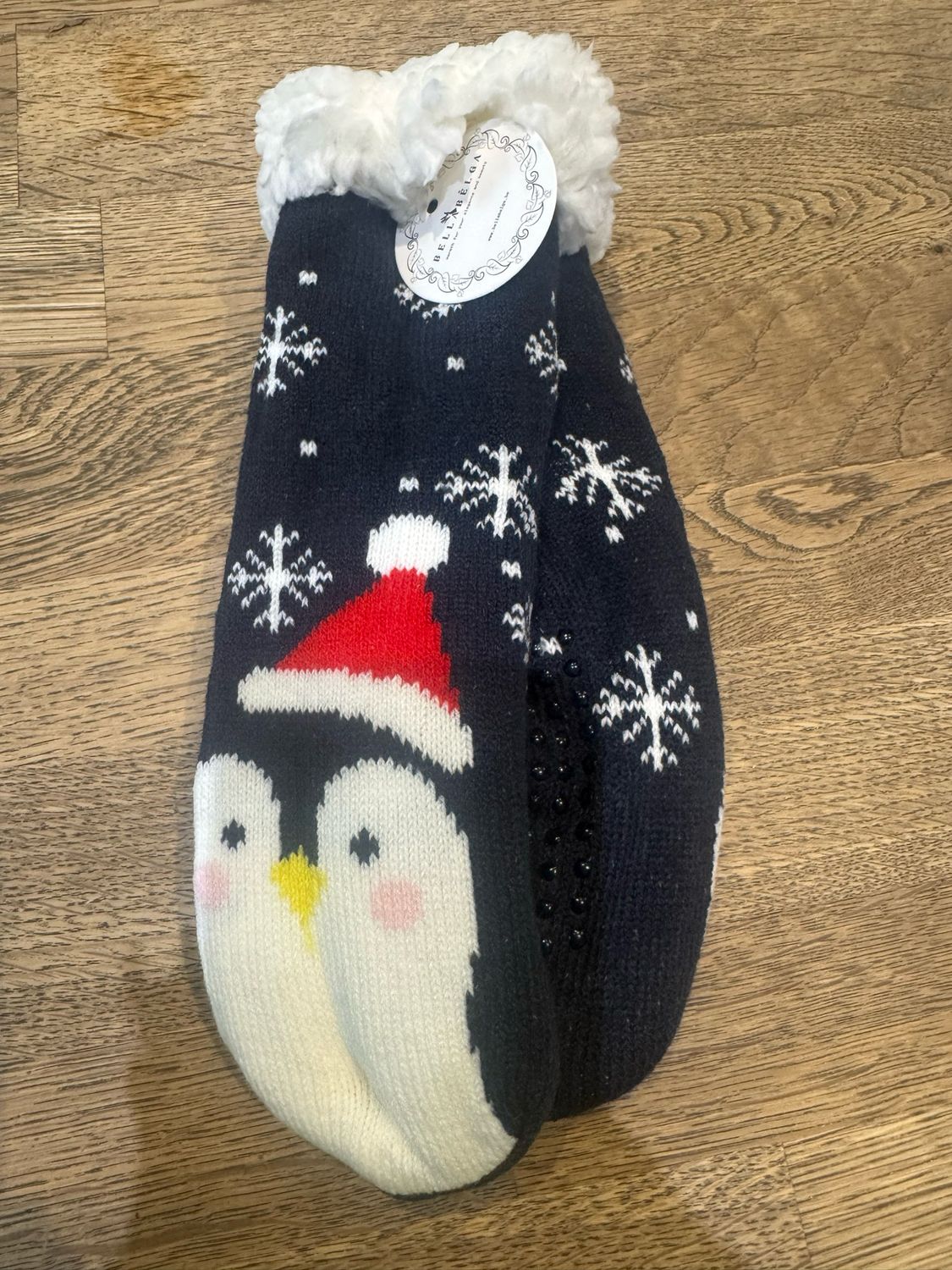 Kerstsokken kids pinguïn