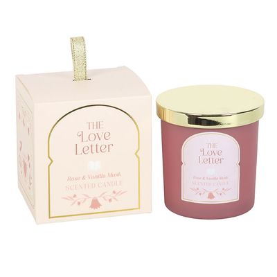 The love letter Roos &amp; vanille musk geurkaars