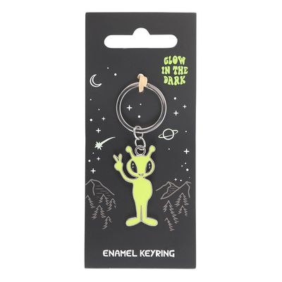 Glow in the dark alien sleutelhanger