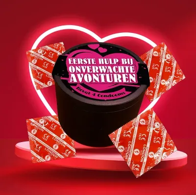 Potje condooms EHBO