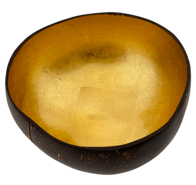 Amber Stone Coconut Bowl Goudkleurig