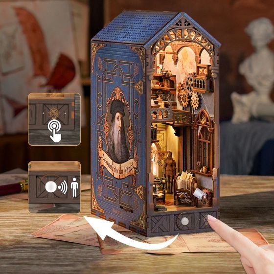 DIY book nook Leonardo Da Vinci