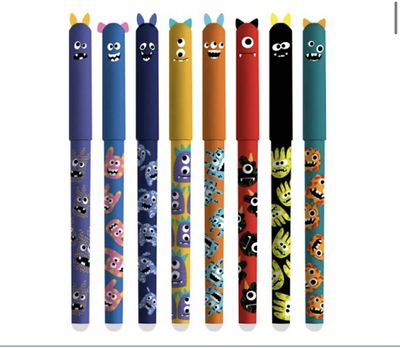 Uitwisbare pen monstertjes