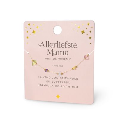 Edelsteen armband liefste mama