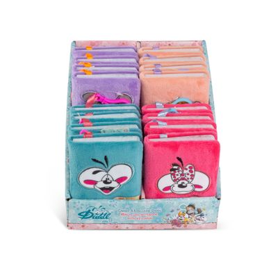 Mini plush notitieboek A7 met sleutelhanger