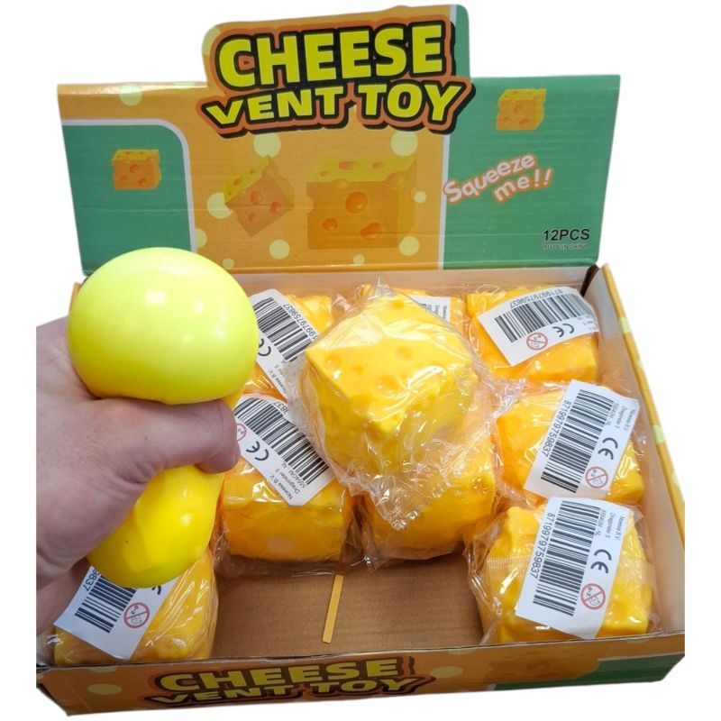 Viral squishy cheese cube 6x6cm