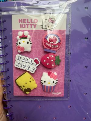 Hello Kitty A5 notitieboek pin it paars