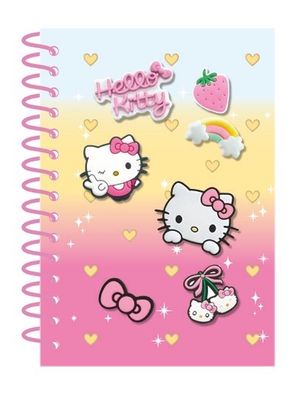 Hello Kitty A5 notitieboek pin it turqoise