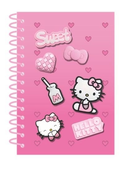 Hello Kitty A5 notitieboek pin it roze