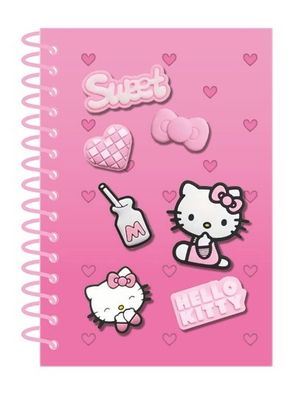 Hello Kitty A5 notitieboek pin it roze