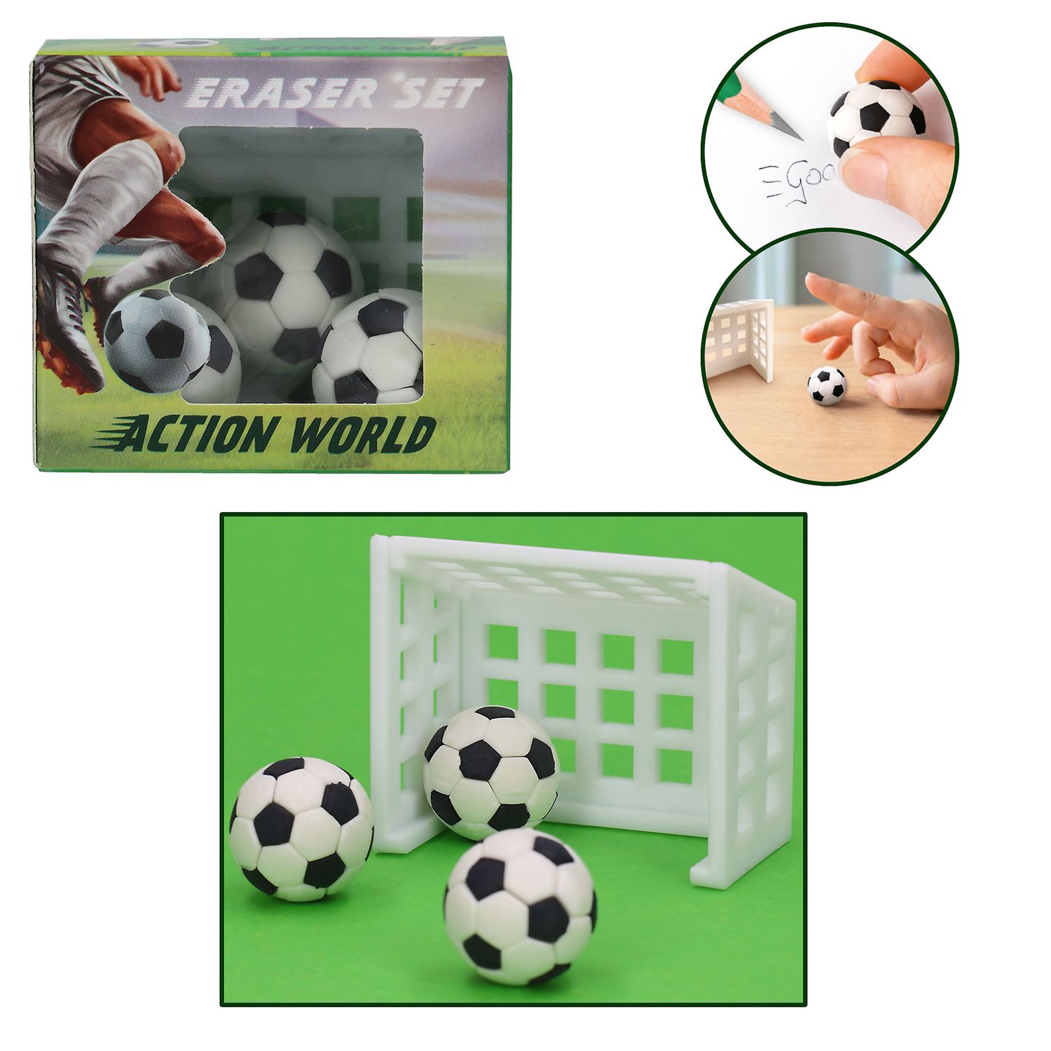 Action World voetbal gommetjes