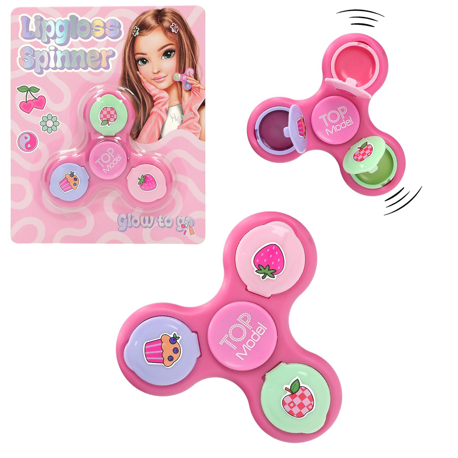 TOPModel lipgloss spinner GLOW TO GO