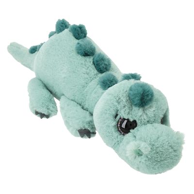 Dino World knuffel dino liggend lichtgroen 50 cm