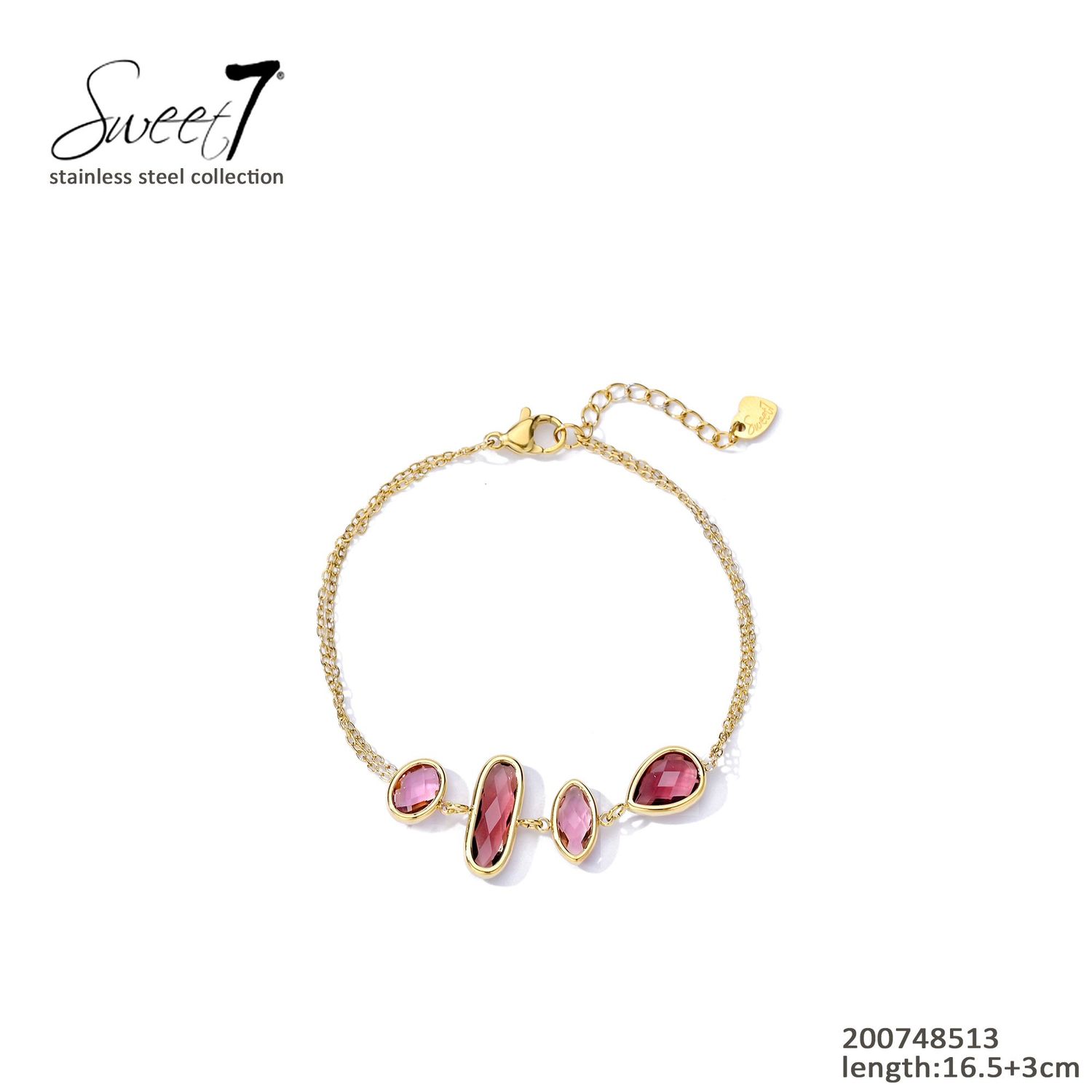 Armband Dorien pink/bordeaux