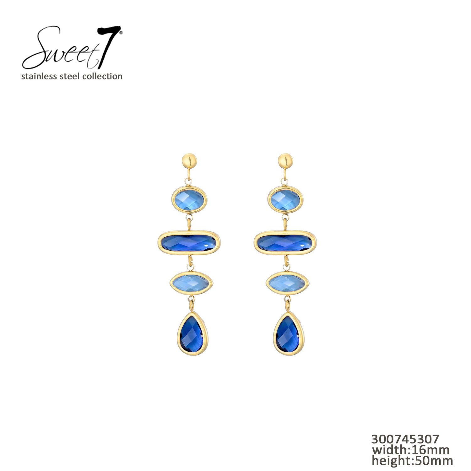 Oorbellen Dorien blue