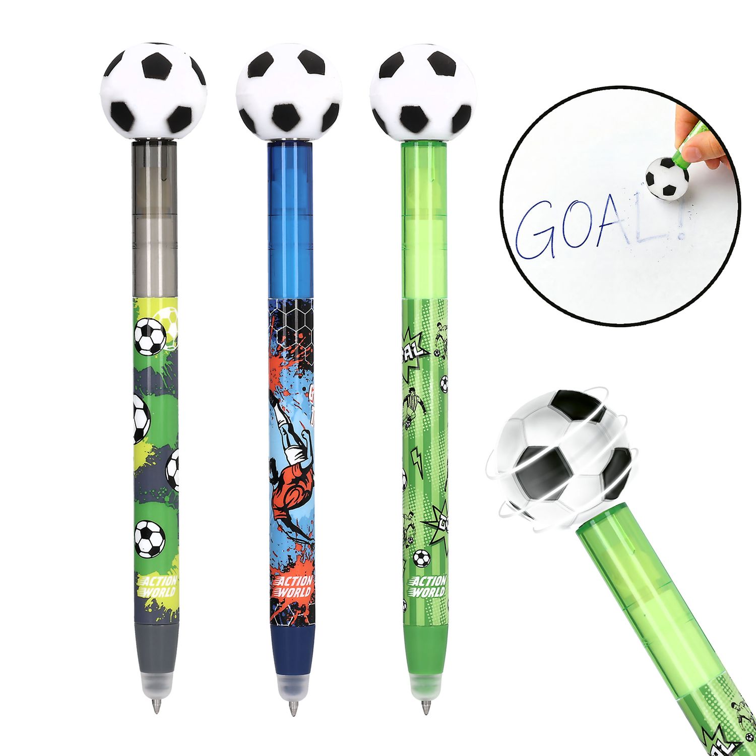 Action World uitwisbare gelpen voetbal