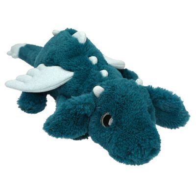 SNUKIS knuffel draak petrol