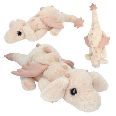 SNUKIS knuffel draak abrikoos