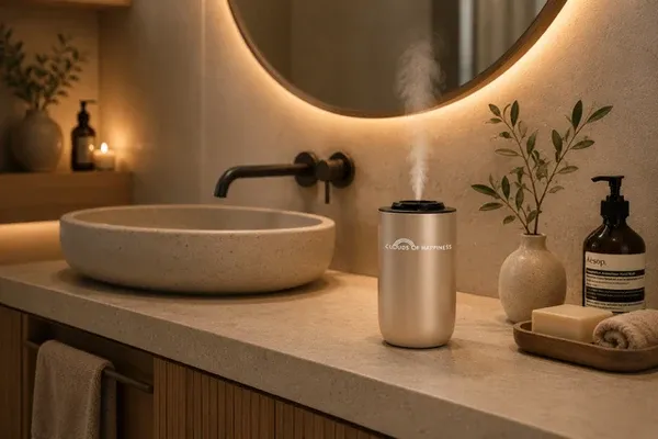 Clouds of happiness move draagbare aroma diffuser goud