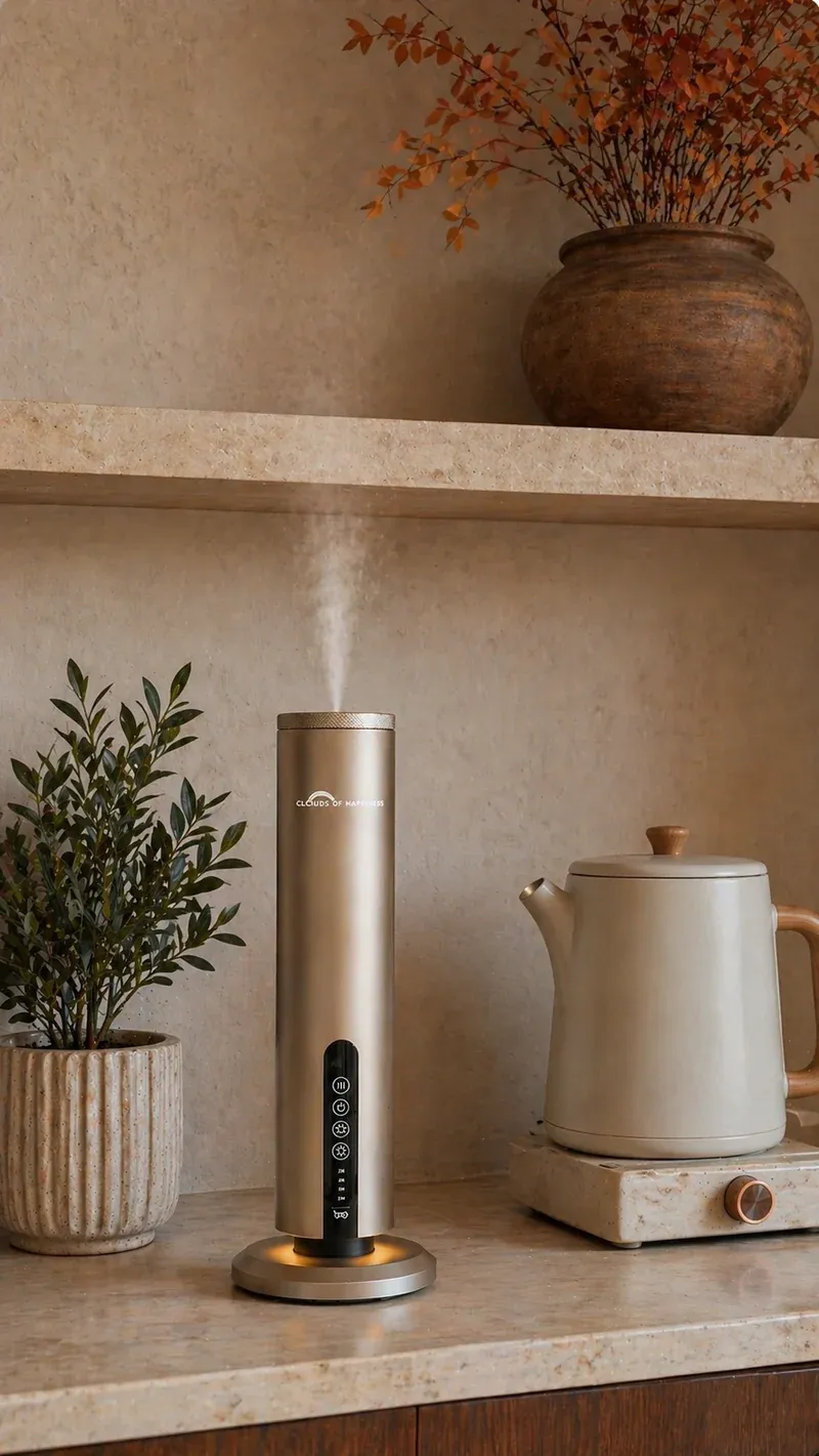 Clouds of happiness charge aroma diffuser goud