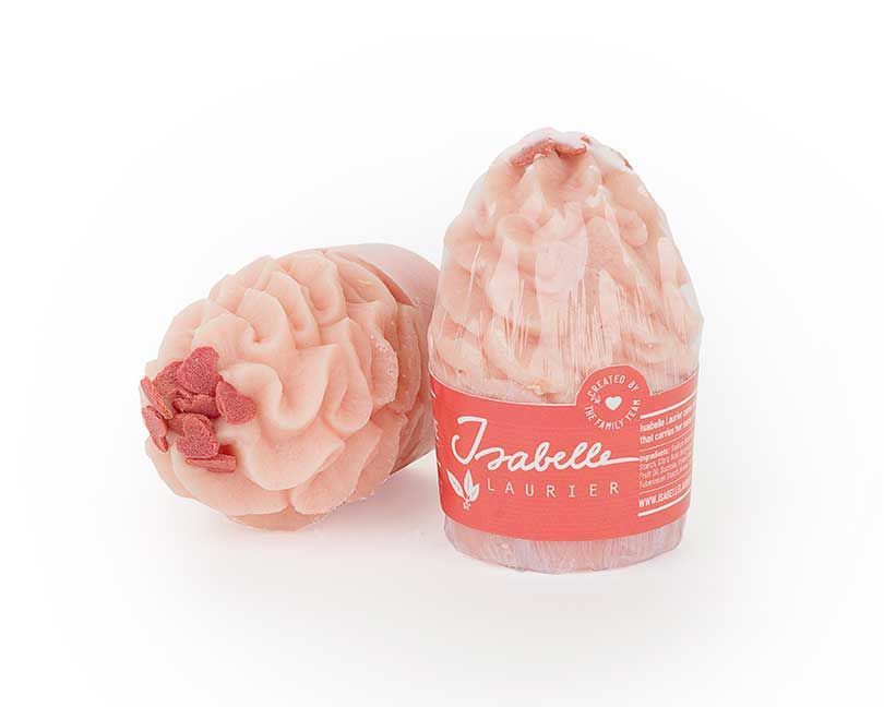 Cupcake crèmebad - pink cloud - aardbei