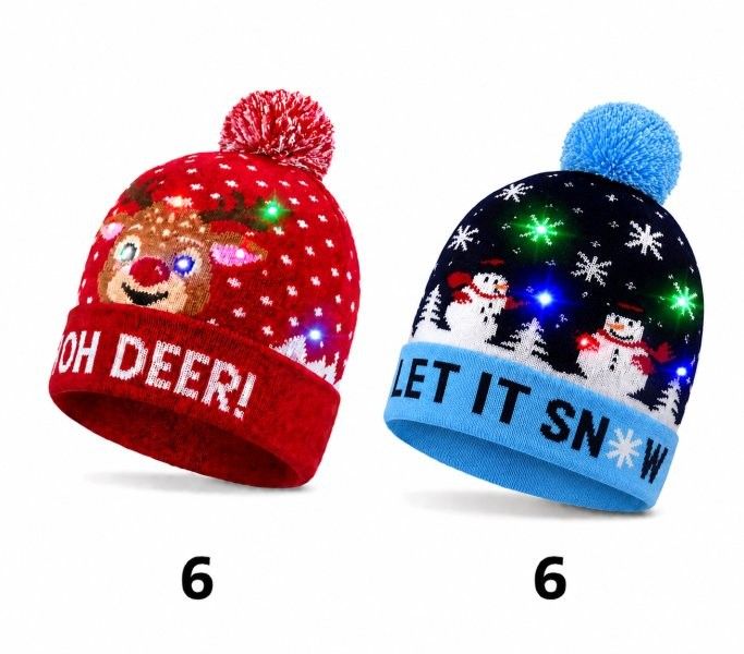 Kerstmuts met LED lichtjes