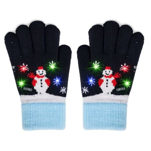 Kerst handschoenen met LED licht let it snow