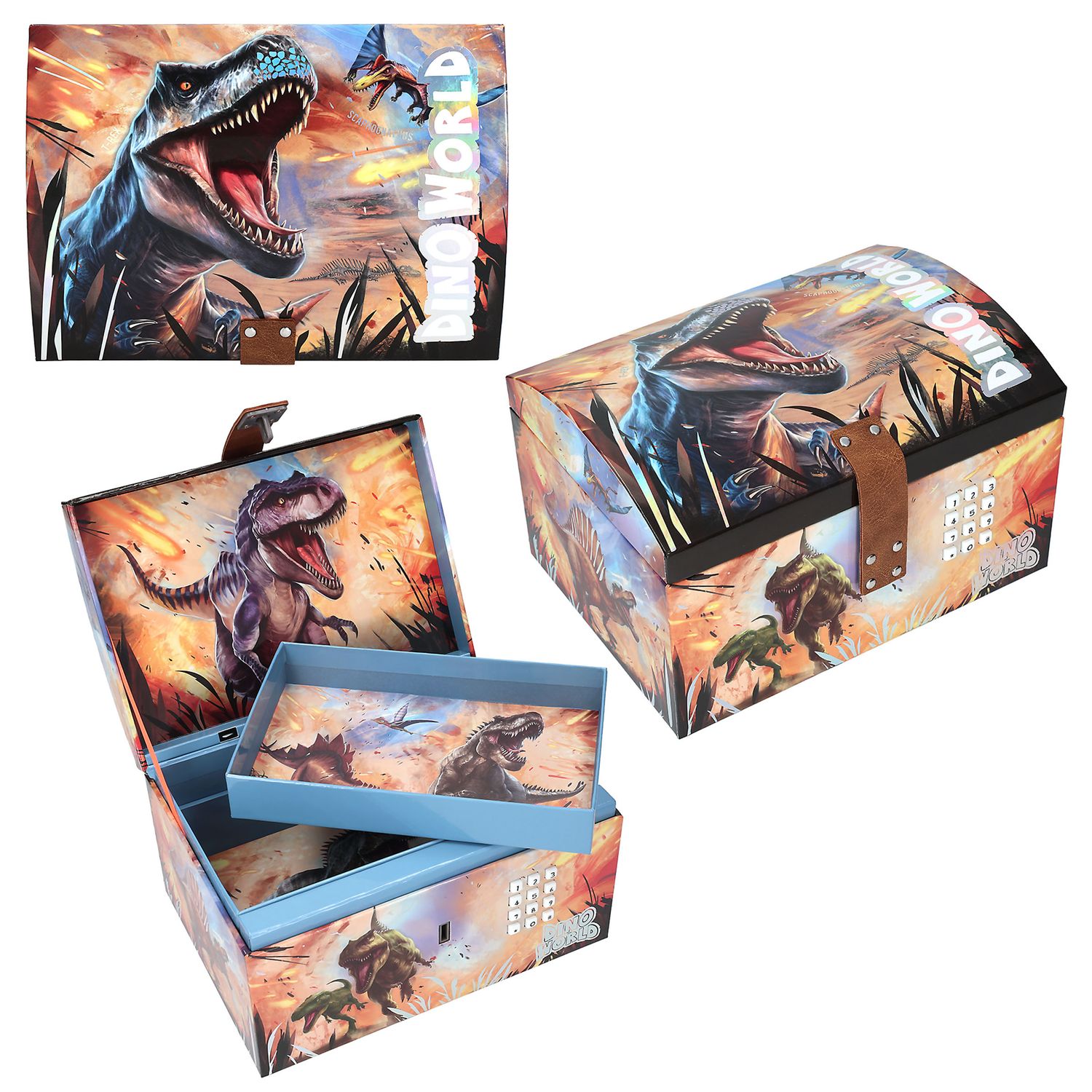 Dino World schatkist met code &amp; geluid
