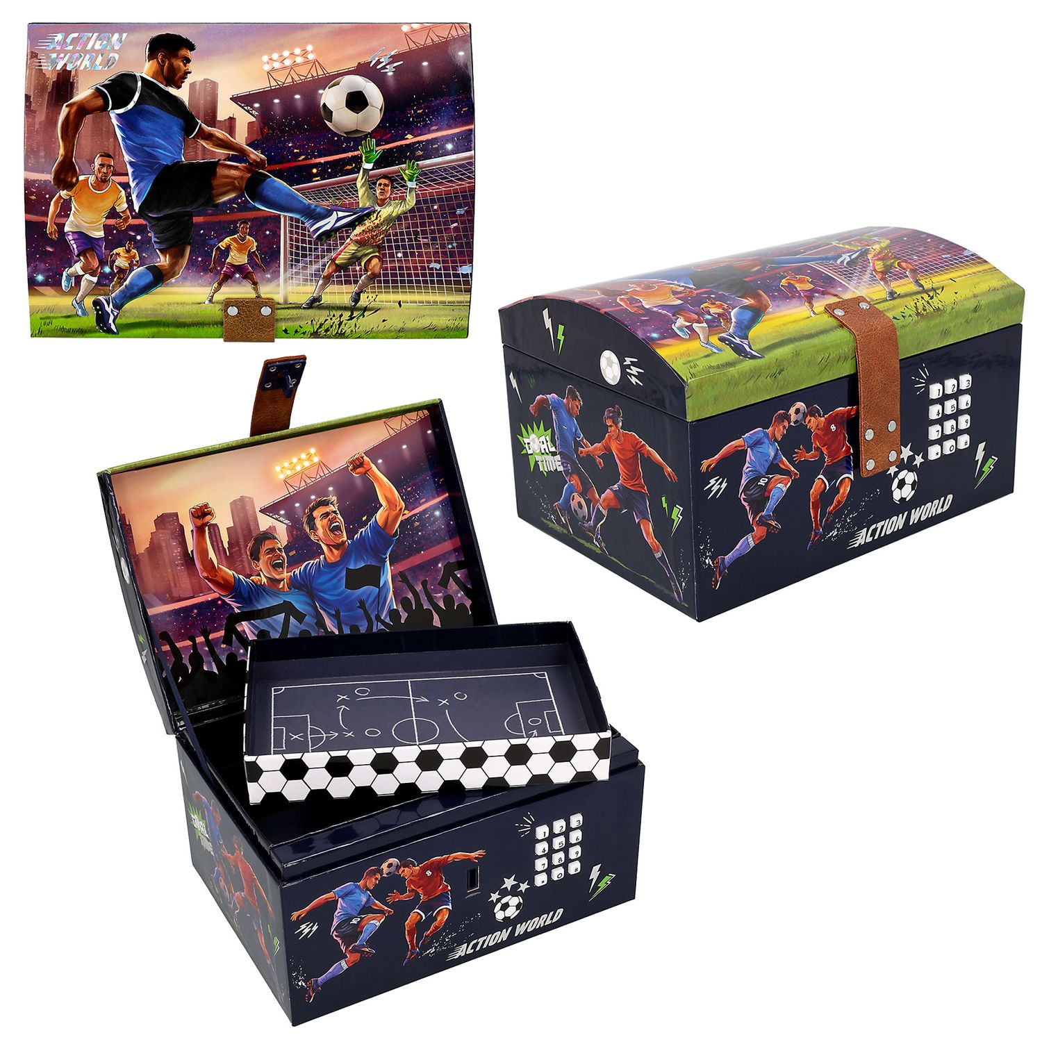 Adventure world schatkist met code &amp; geluid voetbal