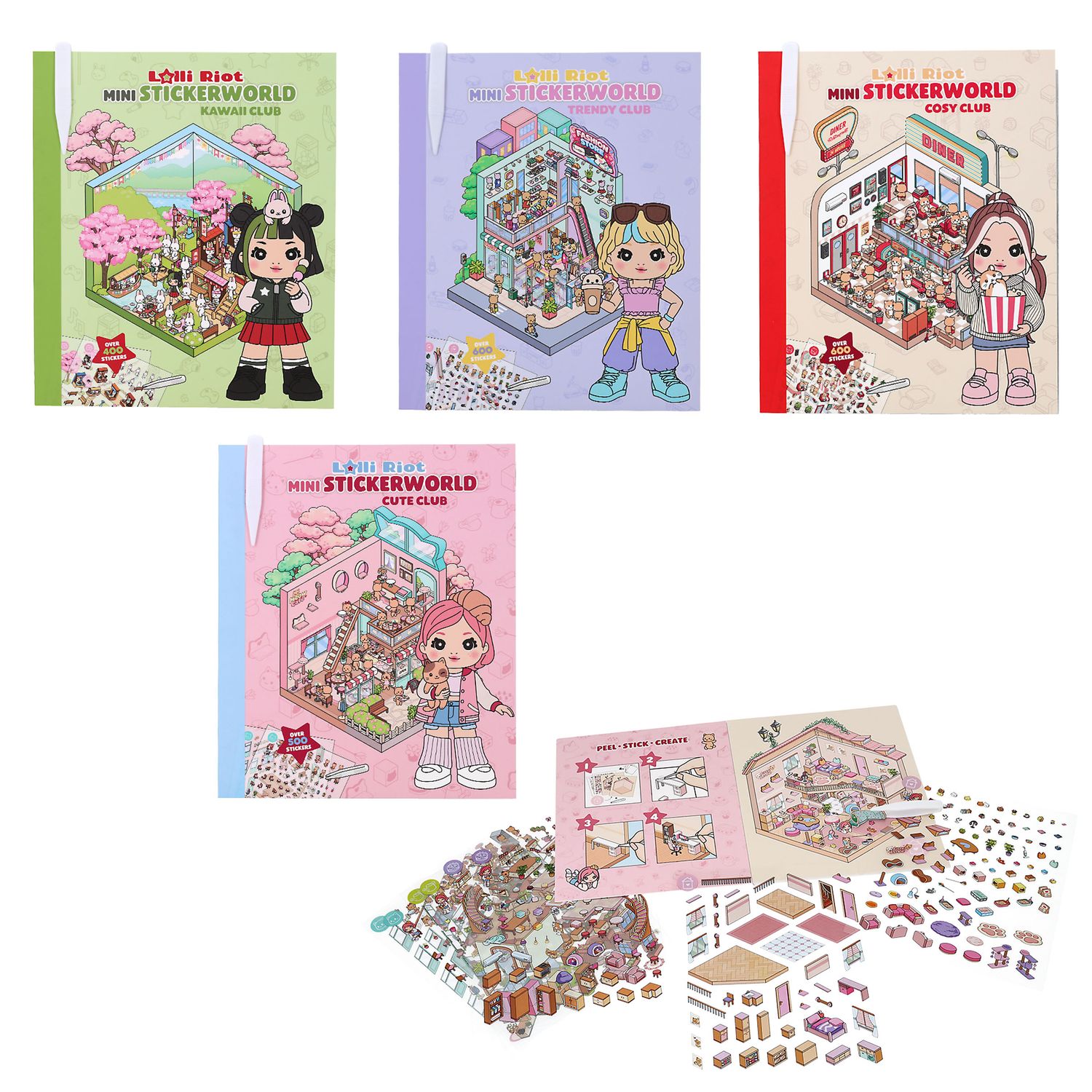 Lolli Riot mini sticker world