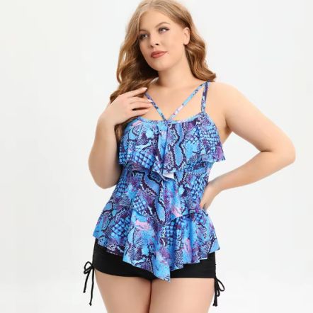 2 Piece Womens Dress Floral Swimsuit