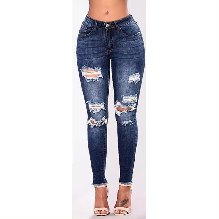 Mid-Rise Tapered Ankle Jeans For Women