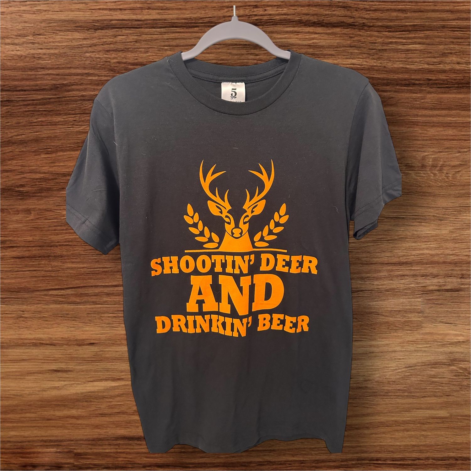 Black &quot;Shootin Deer &amp; Drinkin Beer&quot; T-Shirt